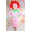 Flower Pink Long Sleeve One Piece Party Costume C409